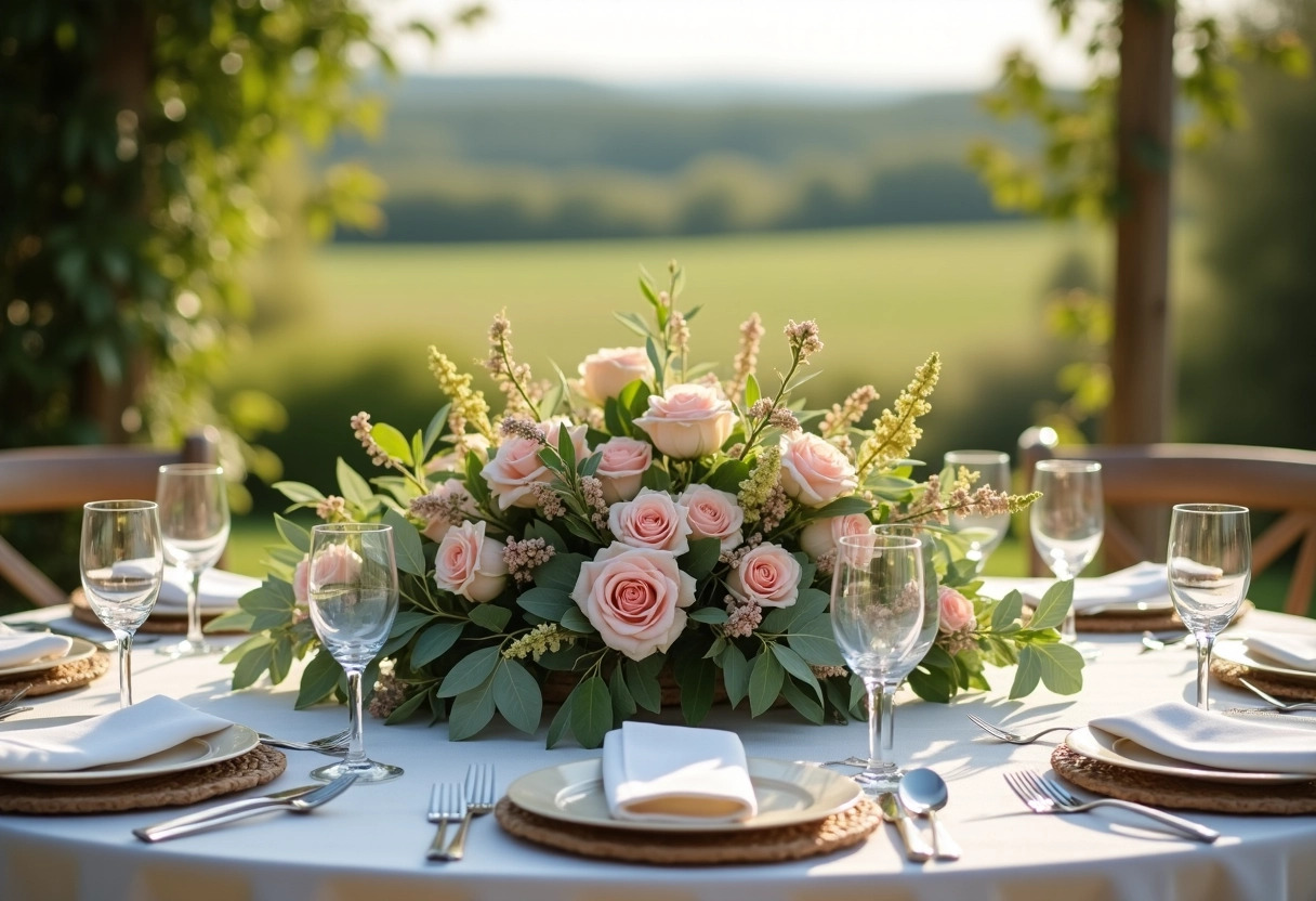 mariage champêtre : fleurs champêtres