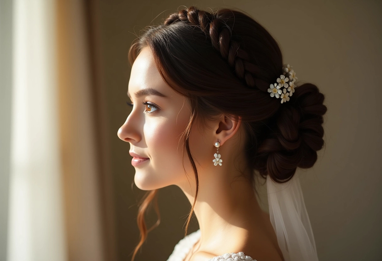 coiffure chignon de mariée